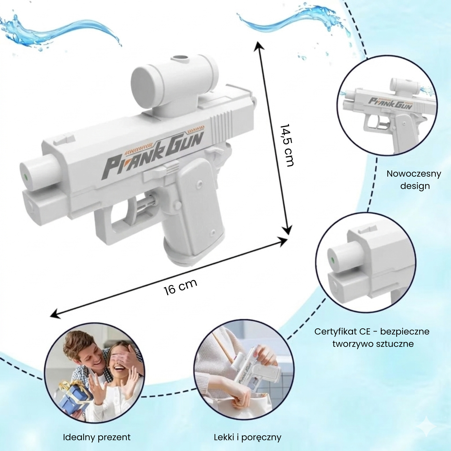 Prank Gun™ – Dwukierunkowy Pistolet na Wodę