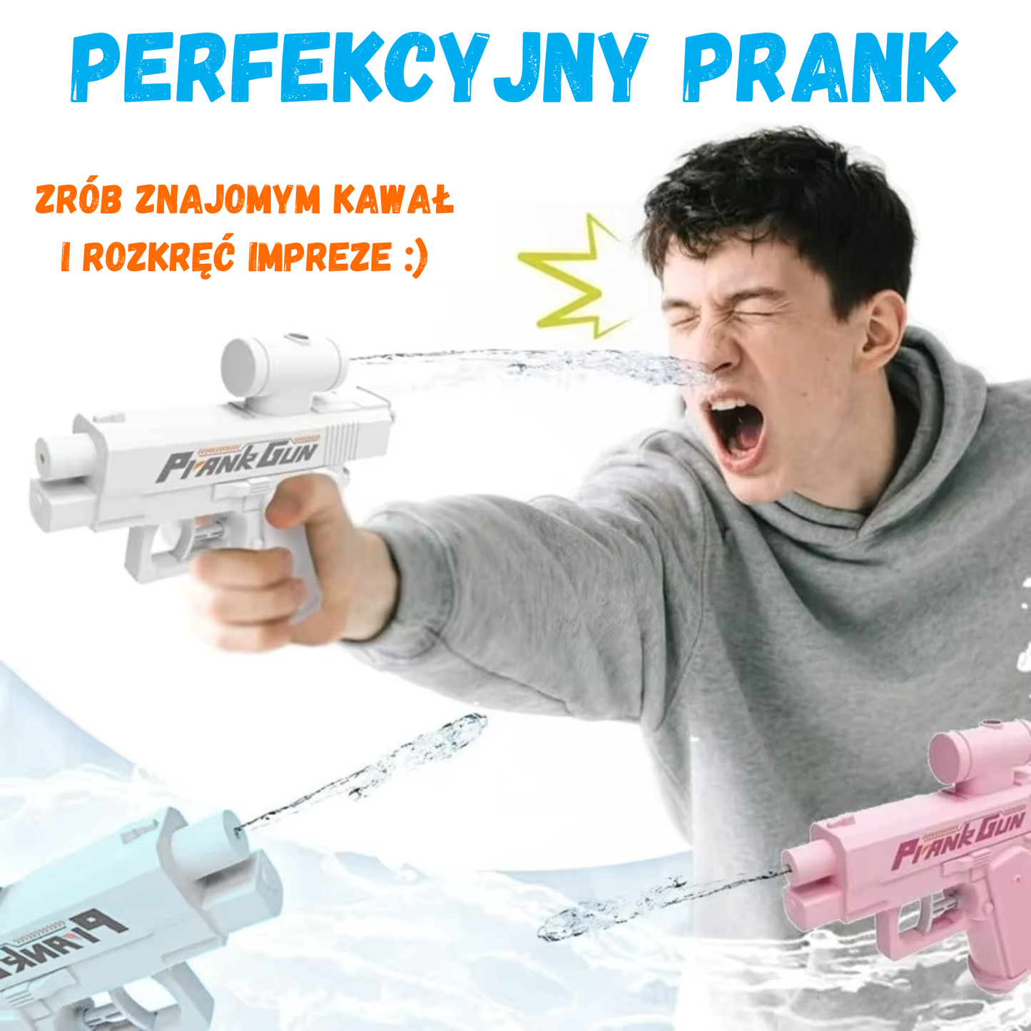 Prank Gun™ – Dwukierunkowy Pistolet na Wodę